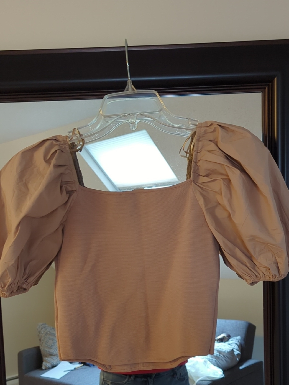 Astr The Label Taupe Corset Knit Top Size M - Picture 2 of 5